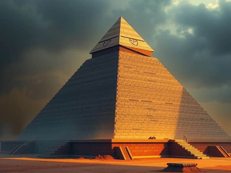 प्राचीन मिस्र थीम वाला पिरामिड सॉलिटेयर गेम फुल स्क्रीन मोड में