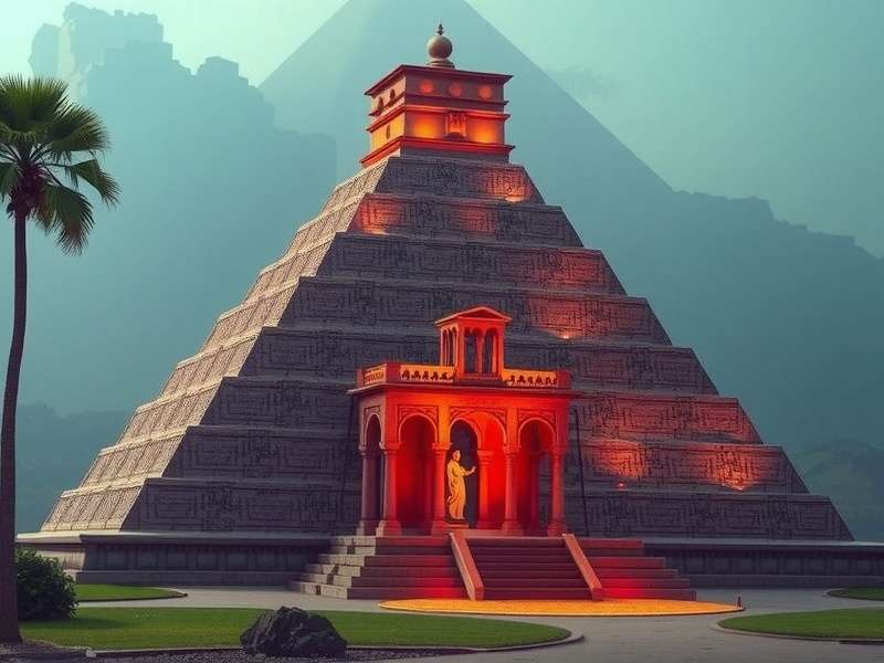 प्राचीन मिस्र थीम में Pyramid Solitaire गेम इंटरफेस