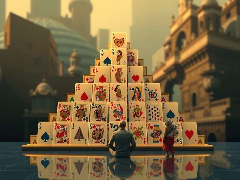 पिरामिड सॉलिटेयर कार्ड गेम AARP संस्करण का स्क्रीनशॉट