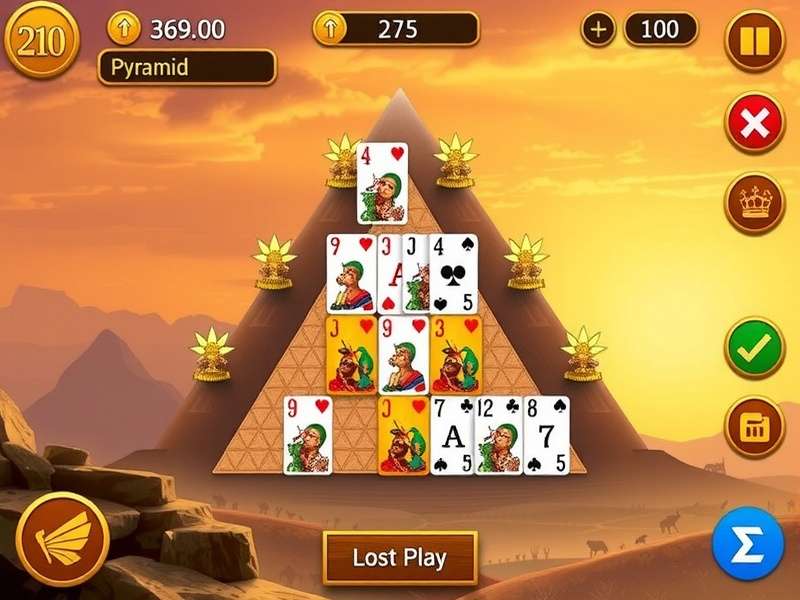 Pyramid Solitaire Gameplay Screenshot showing Indian players