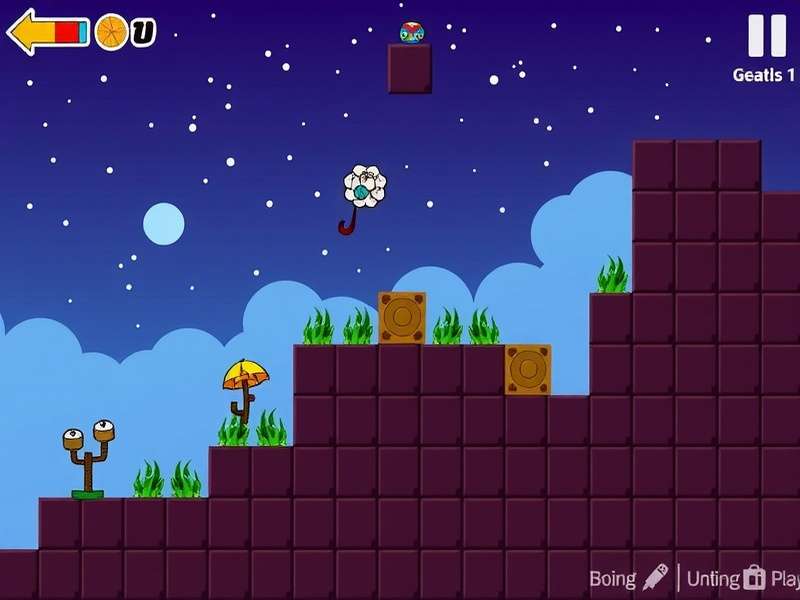 Screenshot of Gravity Blocks by Microsoft Play showing pyramid card layout and gravity effect