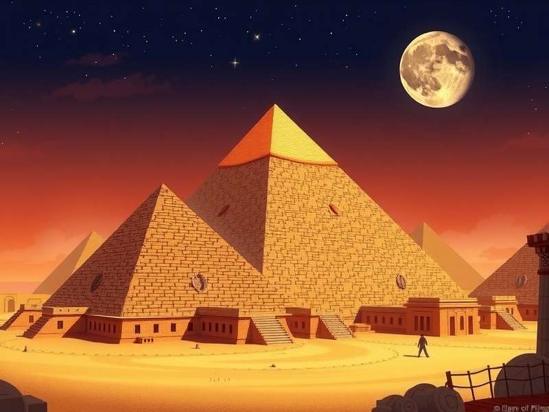 Pyramid Solitaire game interface with Ancient Egyptian theme, showing cards arranged in a pyramid shape