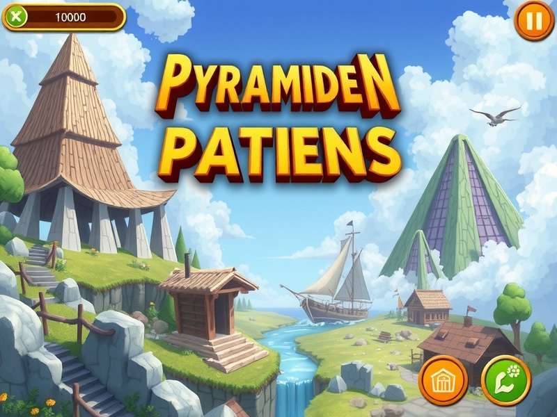 Pyramid Solitaire cards arranged in a pyramid shape on a wooden table