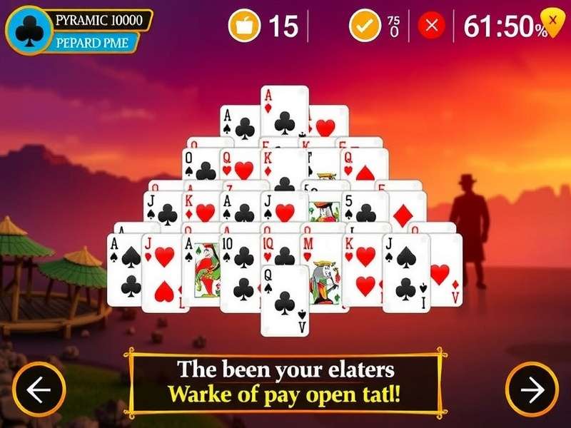 Aarp Pyramid Solitaire gameplay interface showing advanced strategy moves