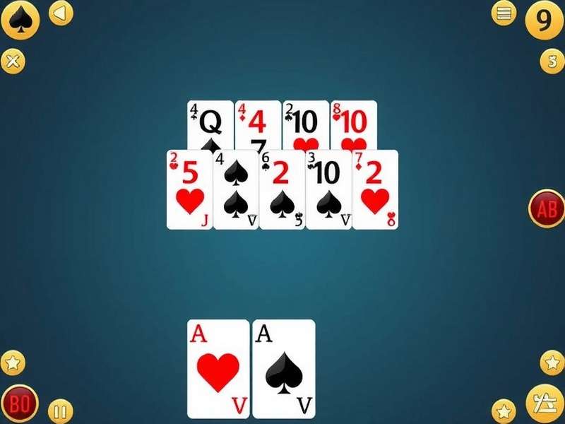 Pyramid Solitaire game interface showing card pyramid layout