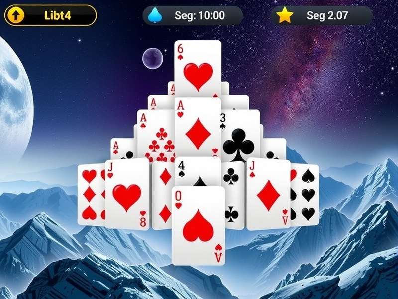 Ancient Egyptian pyramid with cards overlay representing Pyramid Solitaire history