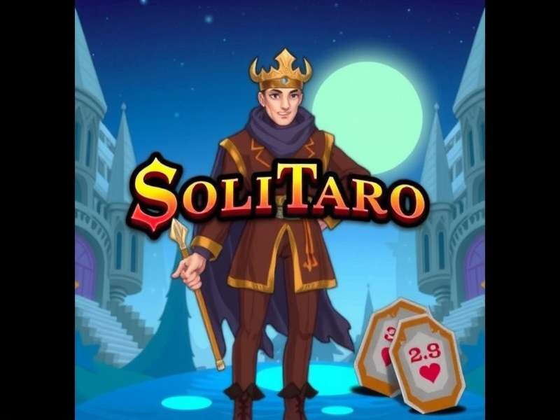 A close-up of a Pyramid Solitaire game layout on a wooden table