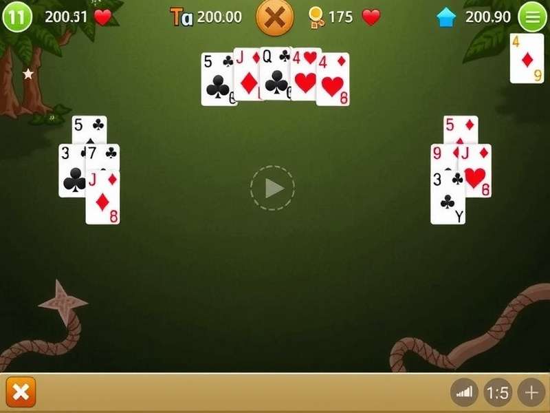 Pyramid Solitaire card game layout with face cards arranged in a pyramid formation