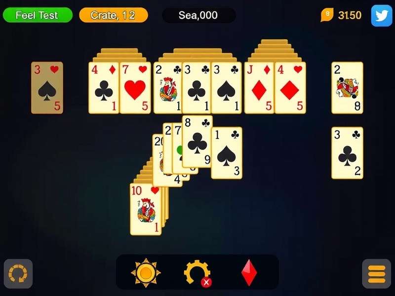 Pyramid Solitaire Classic – beautifully arranged pyramid of cards on a wooden table