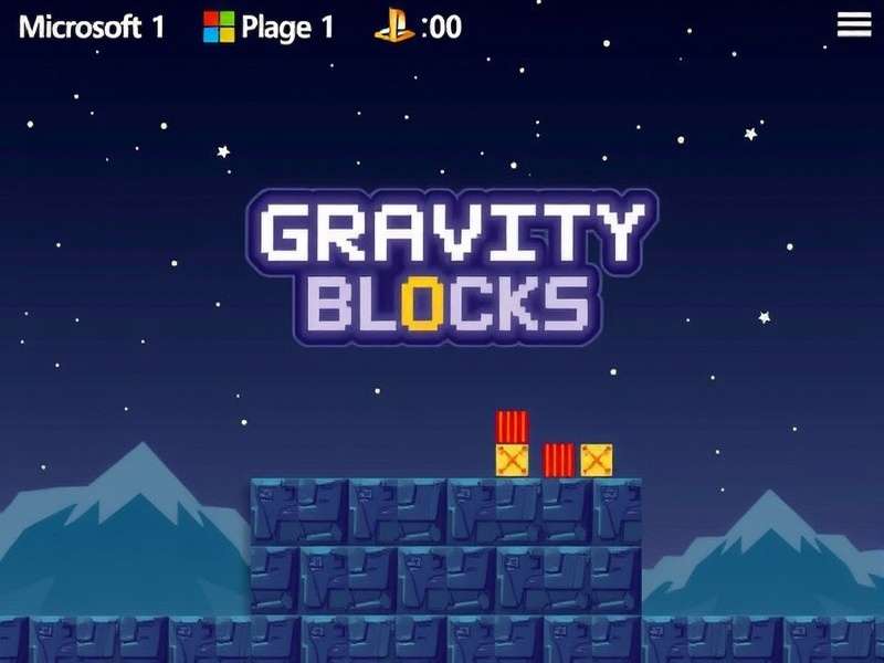 Gravity Blocks By Microsoft Play gameplay screenshot showing block puzzle and pyramid solitaire fusion