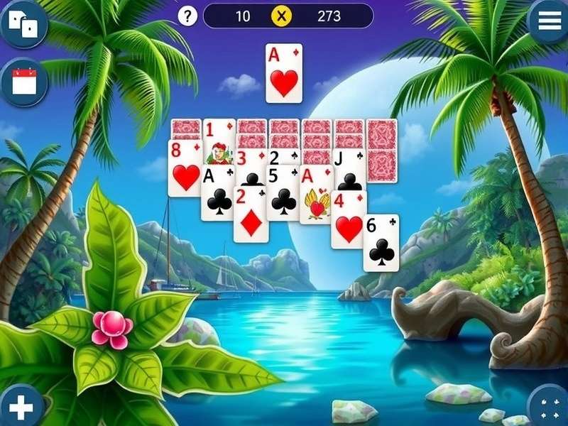 Pyramid Solitaire game layout with cards arranged in pyramid formation, golden desert theme