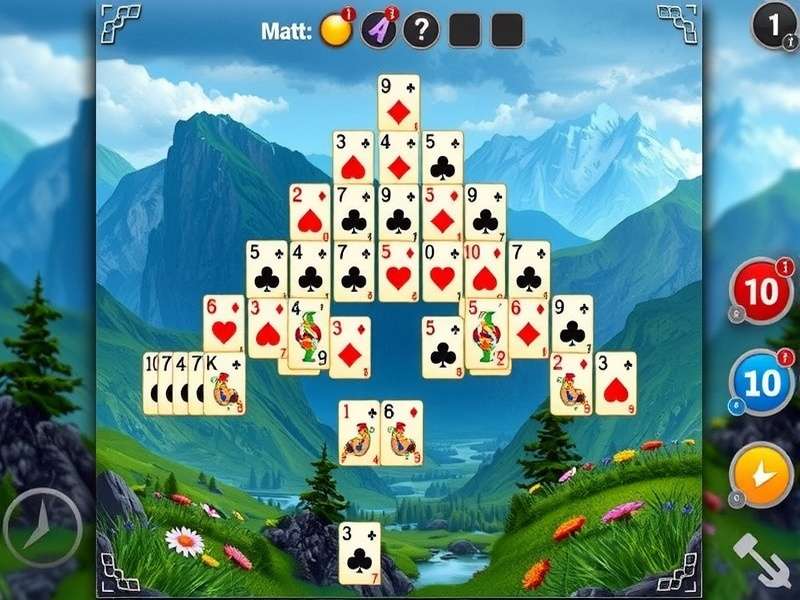 Free Pyramid Solitaire Aarp game interface showing pyramid layout and cards