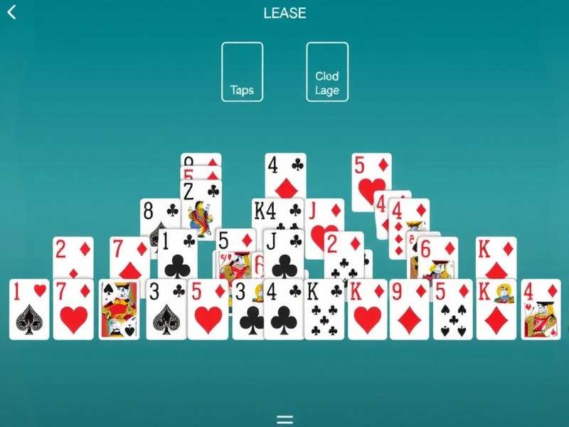 Play Pyramid Solitaire Only – pyramid card layout with golden cards on dark teal background