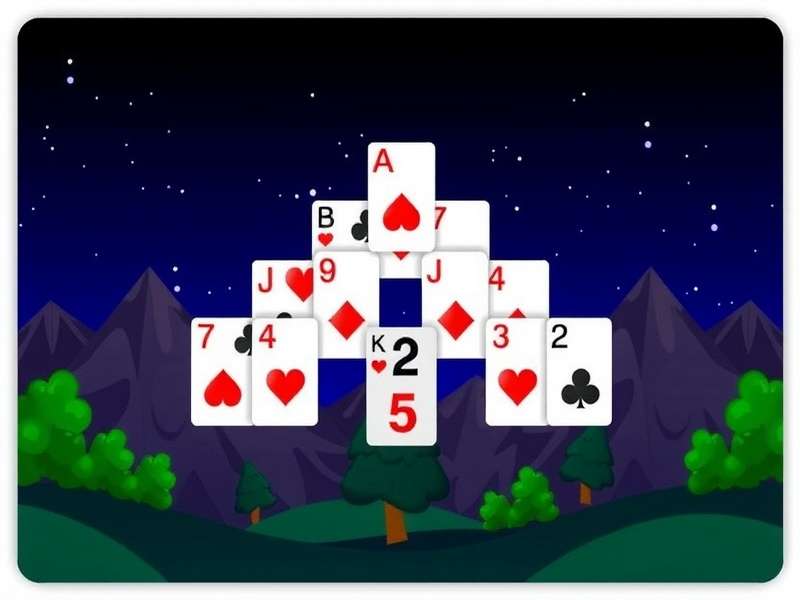 Pyramid Solitaire Aarp Free Games – player arranging cards on a felt table with pyramid structure