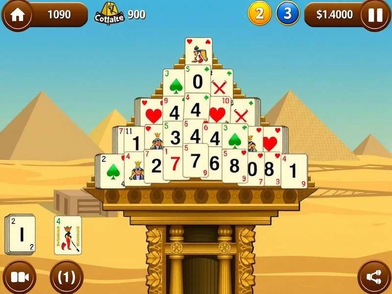 Win rate analysis chart for Pyramid Solitaire Ancient Egyptian showing strategy impact