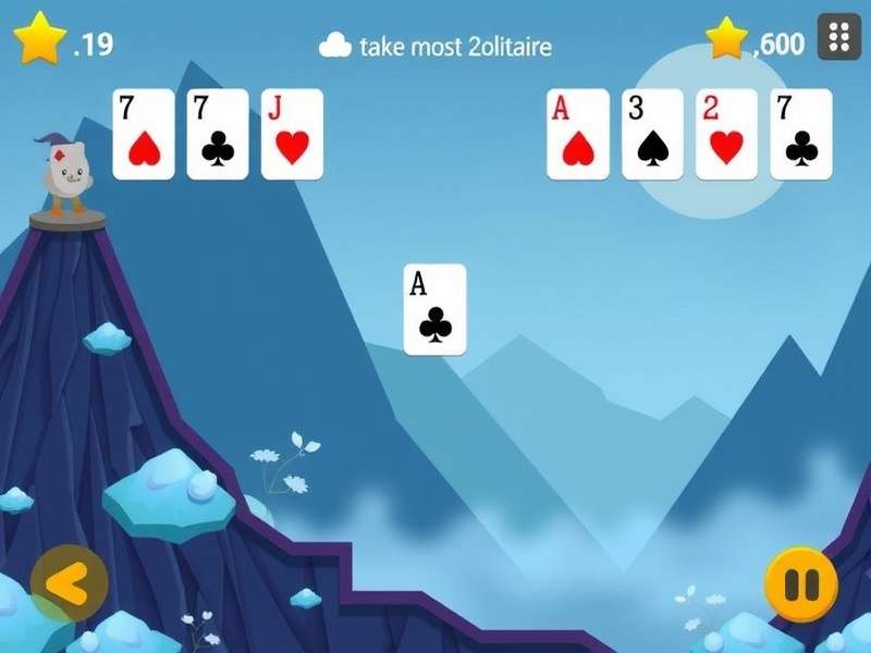 Pyramid Solitaire Free Full Screen game layout showing the triangular card pyramid with draw pile