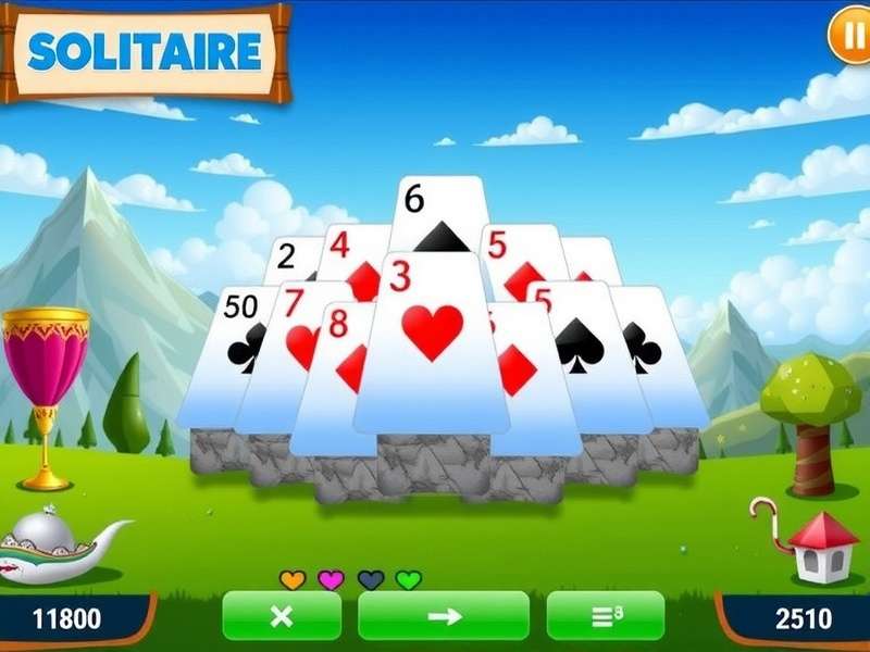 Pyramid Solitaire Online Free On Swagbucks Facebook gameplay screenshot showing card pyramid and Facebook interface
