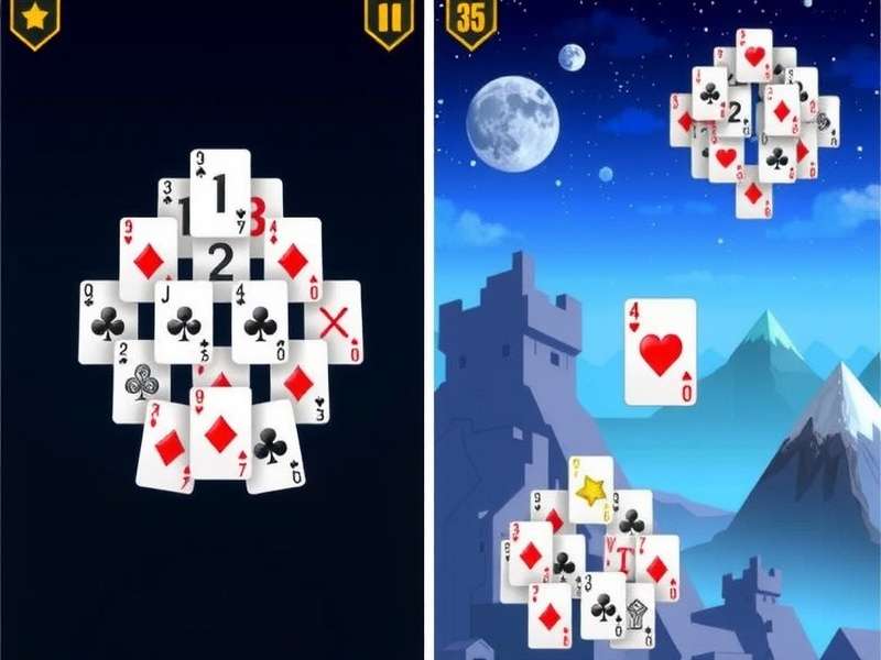 Pyramid Solitaire Saga Game Free - Ancient Egypt themed card game layout