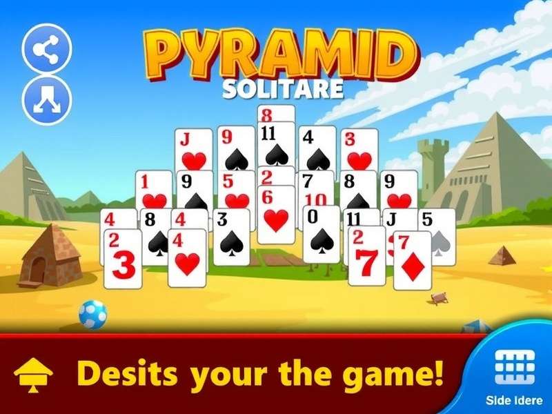 Free Pyramid Solitaire card game layout with stacked pyramid of cards